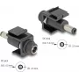 Módulo keystone DeLOCK DC 5,5 x 2,5 mm fêmea para macho preto