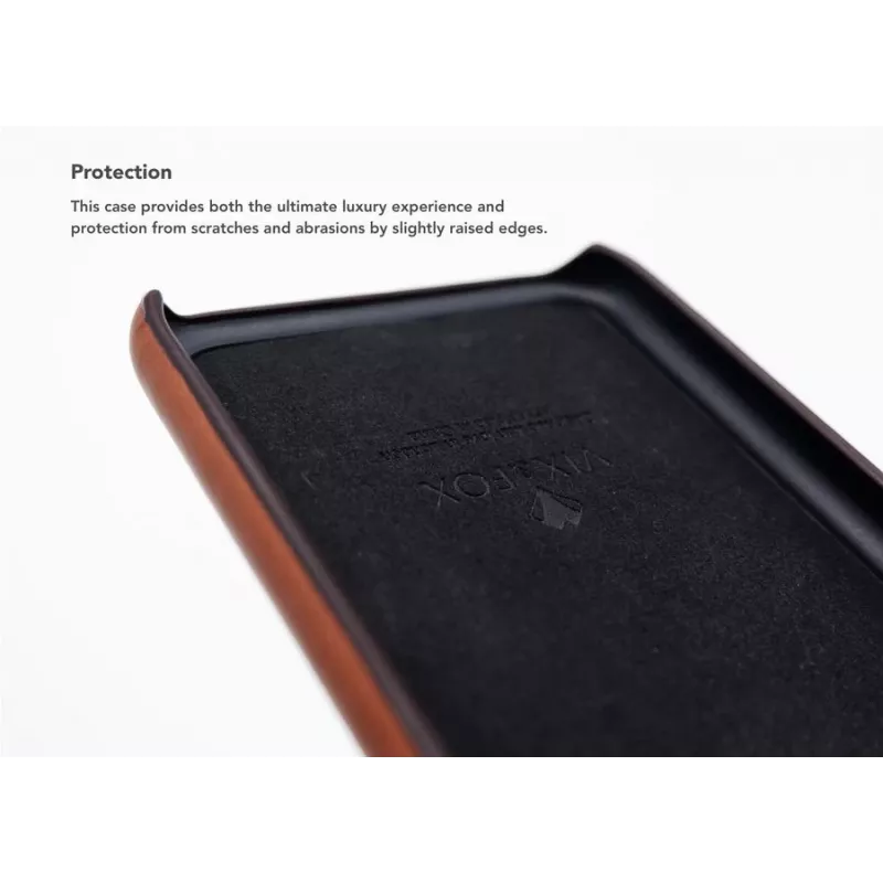 Capa traseira com compartimento para cartões VixFox para iPhone XSMAX – castanho caramelo, capa traseira com compartimento para cartões