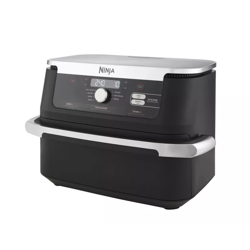 Fritadeira de ar quente dupla de 10,4 L Ninja AF500EU, autónoma, 2470 W, preto, aço inoxidável
