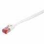 Logilink SlimLine - cabo de rede - RJ-45 (M) para RJ-45 (M) - 2 m - U/FTP, PiMF - CAT 6 - moldado, alívio de tensão, plano - branco (CF2051S)