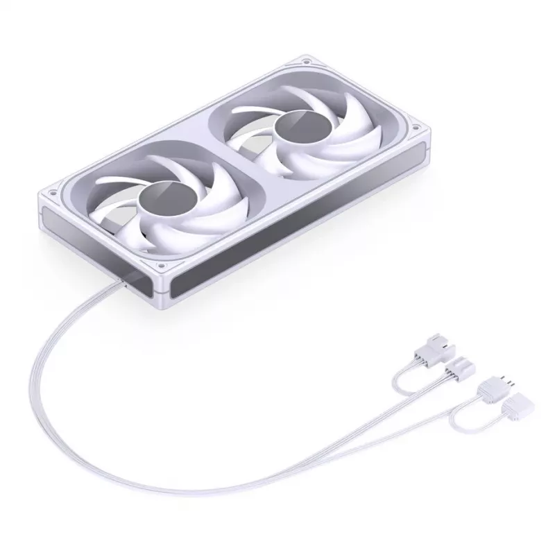Ventoinhas para caixa JONSBO ZB-240W 2x120mm ARGB PWM – branco