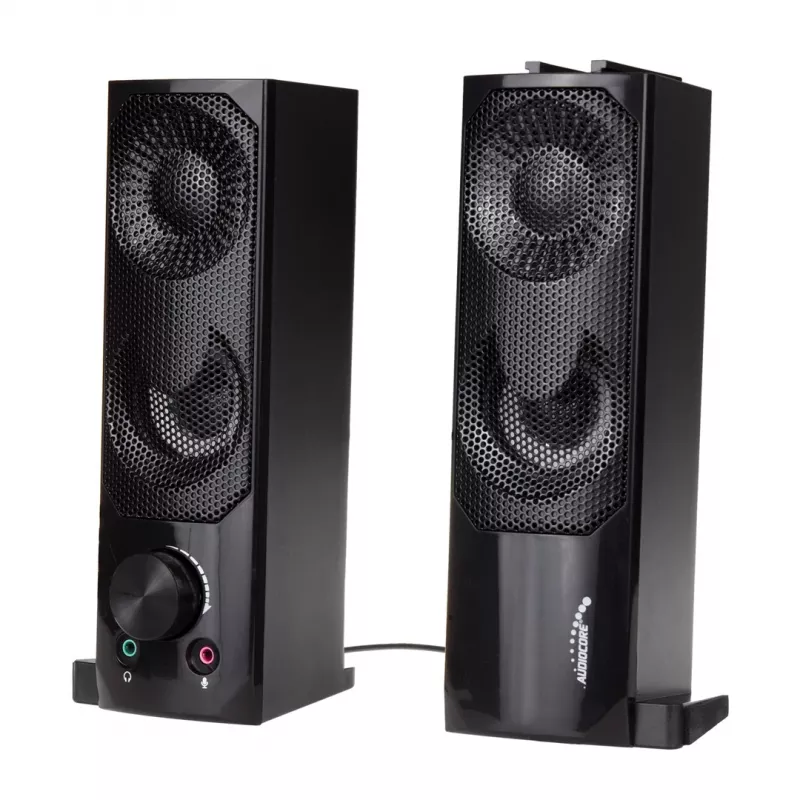 Coluna de PC 2 em 1 Barra de som para computador com retroiluminação LED RGB, estéreo, gaming, USB 2 x 3W AUX 3,5 mm