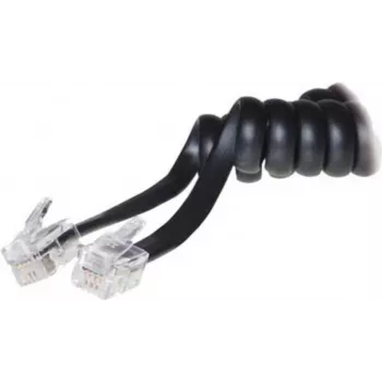 S/CONN 2m RJ10 preto transparente ShiverPeaks