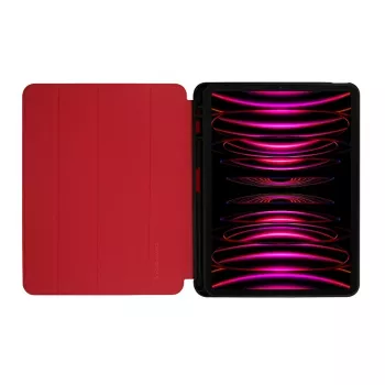 Capa tipo folio Crong Flexfolio 27,7 cm (10,9 polegadas) para iPad 11 Pro Air vermelho