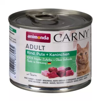 ANIMONDA Carny Adult Vaca, Peru e Coelho - Alimento húmido para gatos - 200 g