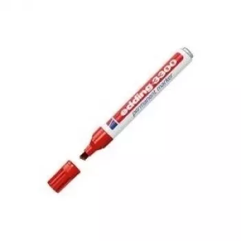 Marcador permanente ponta bullet Edding 3300 vermelho