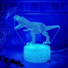 Lâmpada LED de mesa MANTA SNL117RGB decoração de luz 3D dinossauro RGB