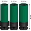Conjunto de chaves de impacto Bosch PRO 1/2 polegadas, 3 peças, chaves de caixa profundas com proteção de jante