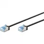 Goobay Cabo de rede CAT 6A ultra-flexível fino U/FTP preto – ficha extra-curta (74320)