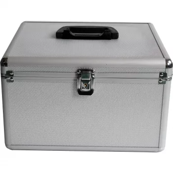 MEDIARANGE BOX76 - caixa de armazenamento - 300 discos - prateado - feltro - plástico - madeira - 120 mm - alumínio