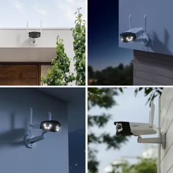 Reolink Duo Série W730 - Câmara WiFi exterior 4K, lente dupla, vista panorâmica de 180°, deteção de pessoas/veículos/animais