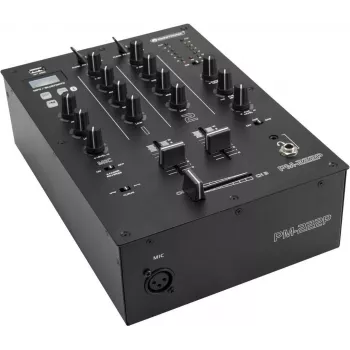 Misturador DJ Omnitronic PM-222P 2 canais com leitor, misturador compacto de 2 canais com leitor multimédia integrado