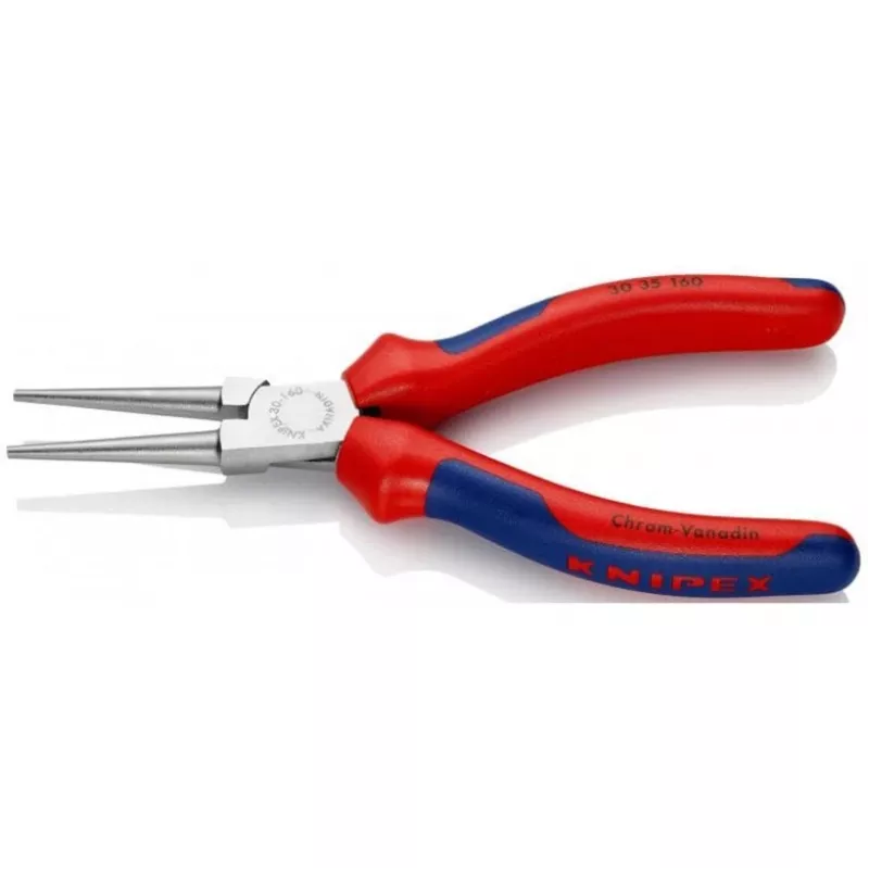 KNIPEX 30 35 160 – Alicate de ponta chata – 2,5 mm – 4,1 cm – Aço – Azul/Vermelho – 16 cm