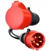 Adaptador para Gemini flex 22 kW CEE vermelho trifásico 32A > CEE vermelho 16A preto 30cm
