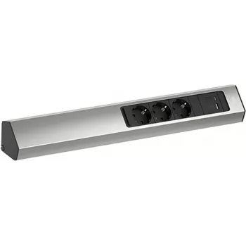 Régua de tomadas Bachmann CASIA 2 com 3x tomadas CEE7/3 e 1x USB A/C 22W