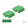 Acoplador de fibra ótica DELOCK 86539 LC fêmea–fêmea, verde, pack de 2