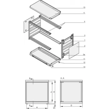 SCHROFF RATIOPAC AIR 193/4U 84HP 315D - acessório para rack - 4 U