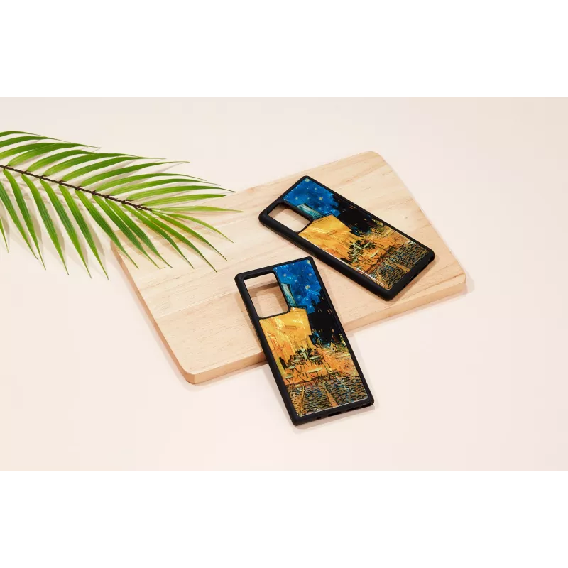Capa de proteção iKins para Samsung Galaxy Note 20, preto «Cafe Terrace»