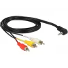 Adaptador de cabo de vídeo DeLOCK 84504 1,5 m 3,5 mm 3 x RCA preto