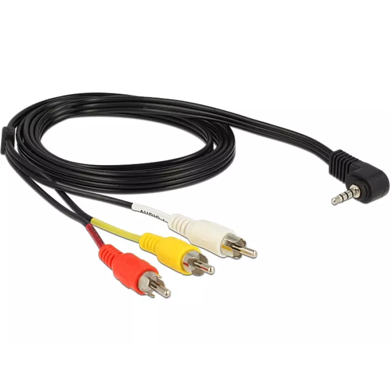 Adaptador de cabo de vídeo DeLOCK 84504 1,5 m 3,5 mm 3 x RCA preto