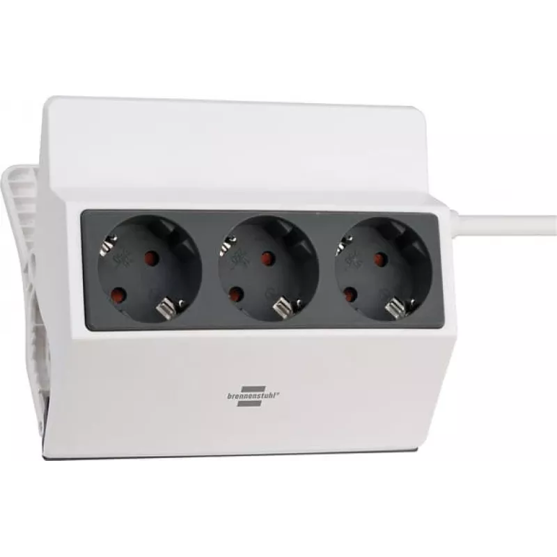 Brennenstuhl 1150070, 3 m, 3 saídas AC, interior, IP20, antracite, branco, 16 A
