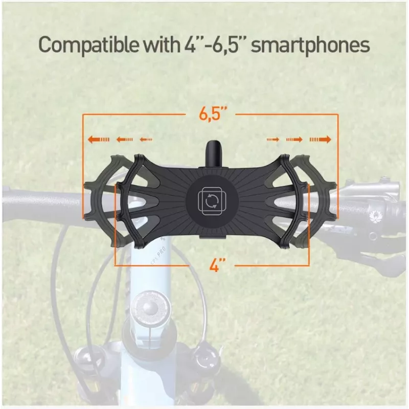 Suporte de telemóvel para bicicleta Tellur BPH100 preto – suporte de guiador para smartphones, suporte ajustável