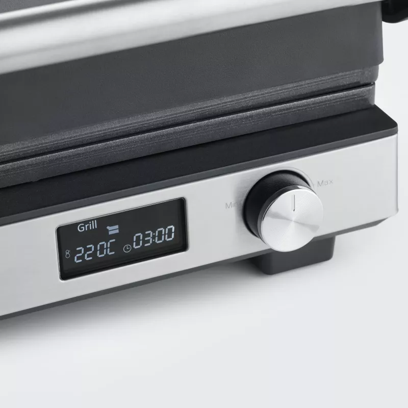 Grelhador de contacto Severin KG 2380 preto prateado 2000W aço inoxidável