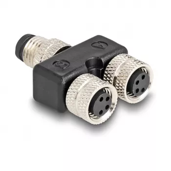 Divisor de cabo DeLOCK 60577 preto PVC M8 22 mm 24 mm 10 mm