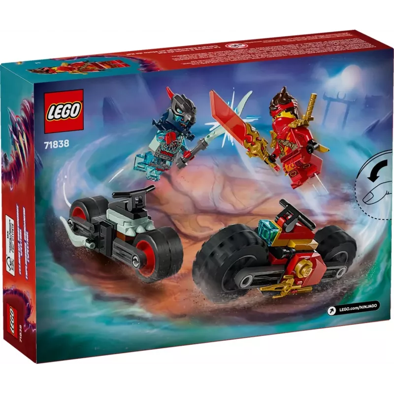 Conjunto de construção LEGO NINJAGO 71838 Corrida de velocidade de mota do Kai — 79 peças, 2 minifiguras, idade 6+, dimensões 40×30×90 mm