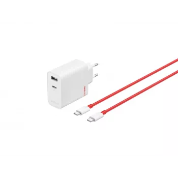 Fonte de alimentação OnePlus 80W Type-C + Type-A