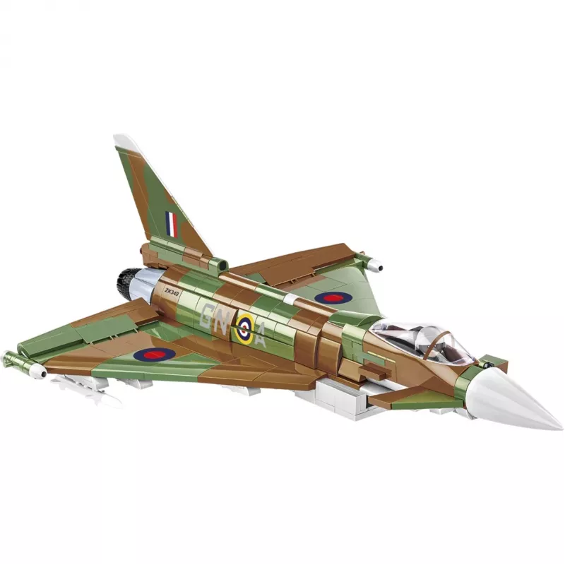 Blocos de construção Cobi Eurofighter Typhoon FGR4 „GiNA“ — 577 peças, a partir de 8 anos, cinzento-claro/verde/castanho