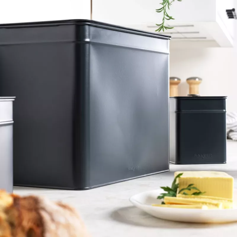 Caixa de pão Salter Marino construção em aço BW124601EU7 – armazenamento de pão em aço inoxidável