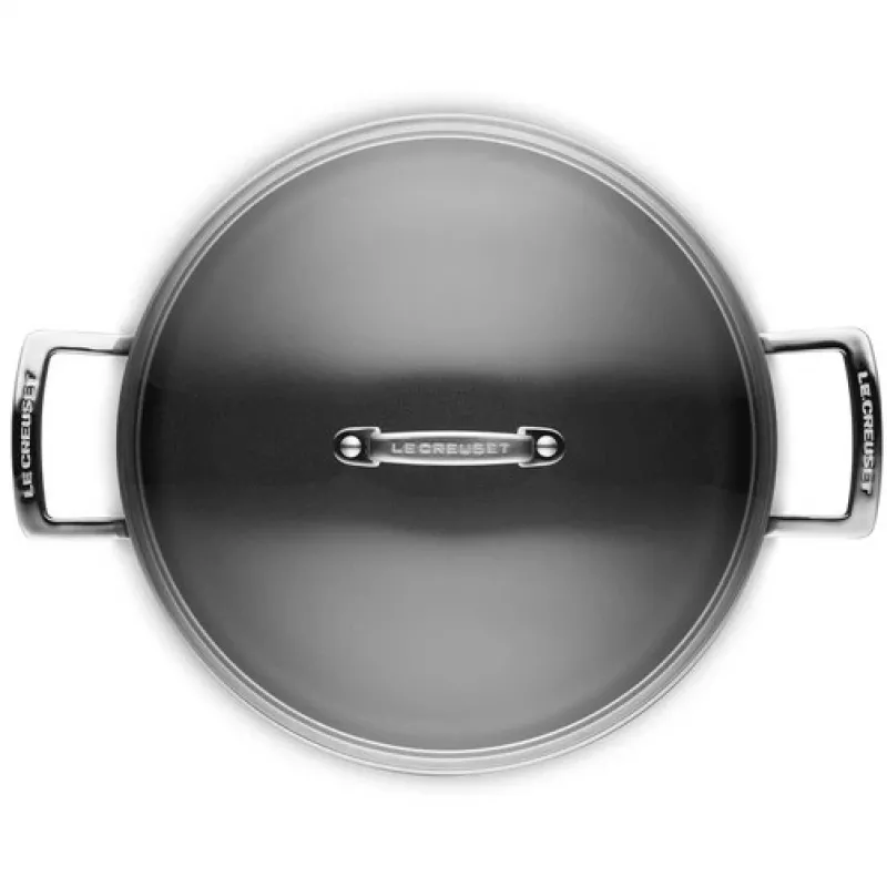 Sauté antiaderente reforçada Le Creuset com tampa de vidro 28 cm