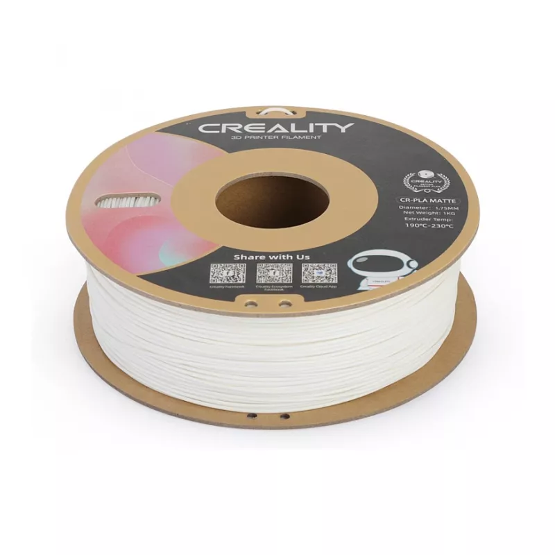 Bobina de filamento Creality PLA 1,75 mm branco 1 kg (modelo 3301010296)