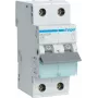 Hager MCN516. Número de polos: 2 polos. Frequência de entrada CA: 50/60 Hz, corrente nominal: 16 A. Largura: 35 mm, profundidade: 70 mm, altura: 83 mm (MCN516)