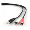Gembird 1,5 m - 3,5 mm/2xRCA - M/M 1,5 m 3,5 mm 2 x RCA preto - vermelho - branco (CCA-458)