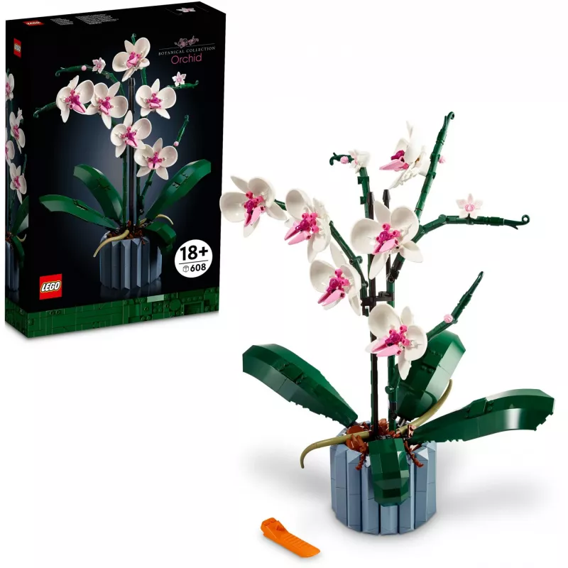 LEGO 10311 Icons Orquídea Planta artificial conjunto de construção com flores acessório de decoração para adultos coleção botânica presente para esposa ou marido