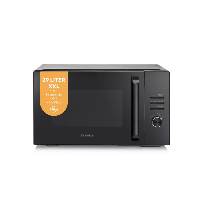 Micro-ondas combinado SEVERIN MW 7798, aparelho de mesa, 29 l, 900 W, Preto, prato giratório de 315 mm