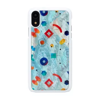 Capa para smartphone iKins para iPhone XR — capa de proteção Poppin Rock branca