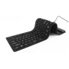 Teclado de silicone USB+PS/2 preto