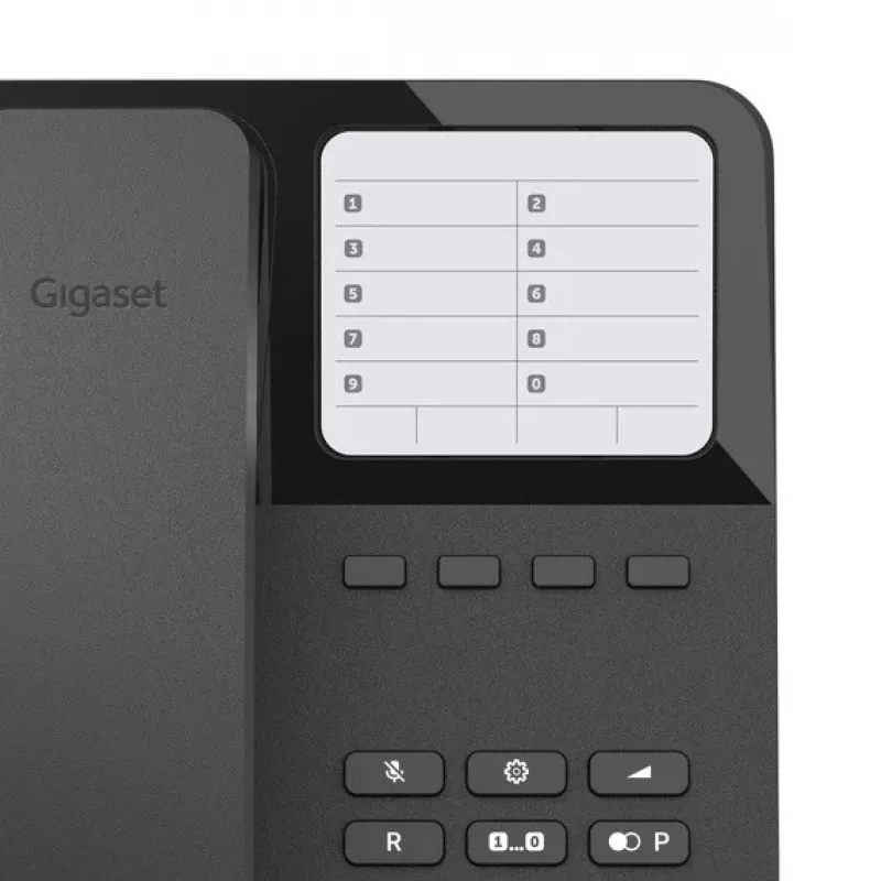 Telefone de mesa com fios Gigaset Desk400 — telefone de secretária com fios, preto, modelo DESK 400