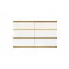 Cómoda 6 gavetas 120 cm Top E Shop Malwa — Artisan Oak / branco, aglomerado