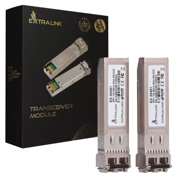 Extralink módulo SFP+ 10G pack de 2, 10 Gbit/s, 850 nm, 300 m, multimodo