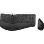 Perixx PERIDUO-505B, DE, conjunto de teclado e rato, cabo USB, ergonómico, preto (PERIDUO-505B)