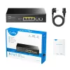 Switch de rede Cudy GS1006P unmanaged Gigabit Ethernet 6 portas PoE, 12 Gbit/s, 2048 MAC, preto