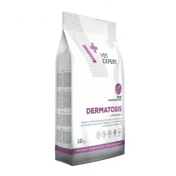 VETEXPERT Veterinary Diet Dermatosis Dog Lamb & Krill ração seca para cães, 12 kg
