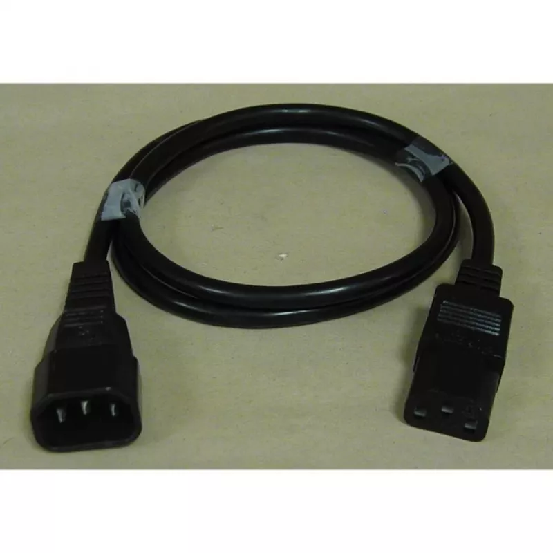 Extensão de cabo de alimentação Goobay Wentronic, 2 m, preto – ficha C14 (ligação de aparelho) > conector fêmea C13 (ligação de aparelho) (50081)