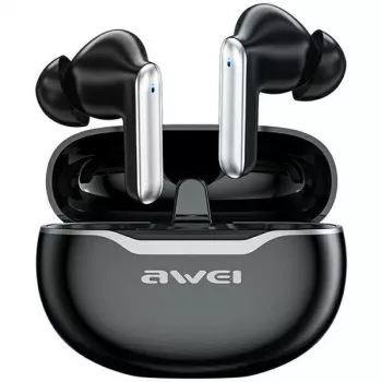 Auscultadores Awei Bluetooth 5.3 T50 TWS estojo de carregamento /preto