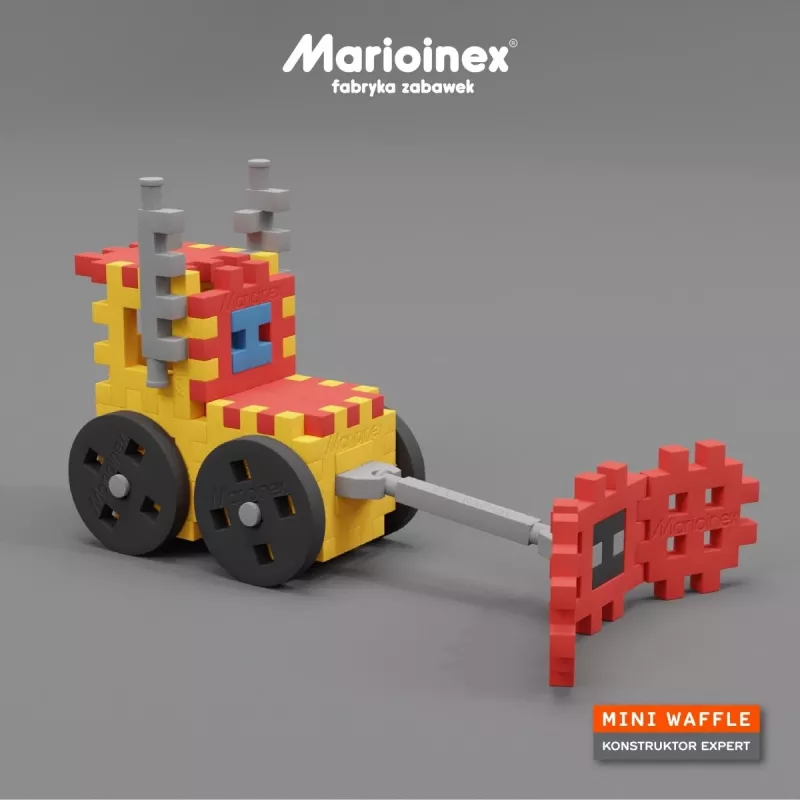 Conjunto de construção Marioinex Mini Waffle Constructor – 141 peças, multicolor, para crianças a partir dos 5 anos