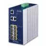 Switch de rede gerido PLANET IGS-10080MFT — 2 x Gigabit RJ-45, 8 x SFP, 12–48V DC, gerido, IP30